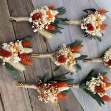 1-12 Bundles Mini Artificial Flower Bouquet Set, Bohemian Style Faux Floral Arrangement, Suitable For Home Office Desk, Wedding Party Centerpiece Decoration, DIY Custom Design, Gift Box Present, Autumn Halloween Thanksgiving Christmas Decor - Multicolor - View 4