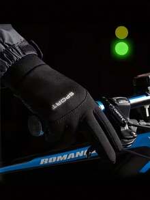 1 par de guantes de invierno ajustables para exteriores - Adecuados para pantallas táctiles, mezcla transpirable de nailon y poliéster, ideal para deportes, ciclismo, esquí, mujeres/hombres