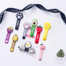 3 Pieces, 5 Pieces, 8 Pieces, 10 Pieces Cartoon Fruit PVC Cute Wire Organizer For Girls And Students, Earphone, Data Cable, Charging Cable, Wire Organizer, Hub - Multicolor - View 10
