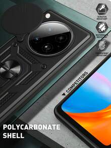 Infinix Zero 40 5G 手机壳，带滑动相机镜头和支架 - 黑色 - 查看 2