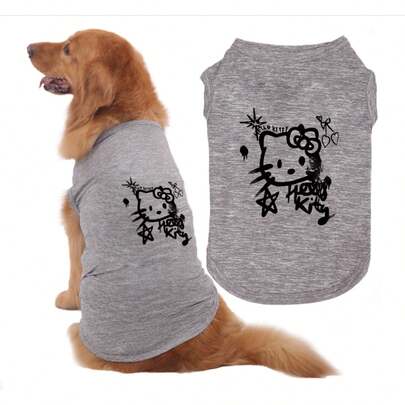 Sanrio Sanrio Printed Pet Vest Made Of Fiber Material For Indoor And Outdoor Leisure, Entertainment, Cat And Dog Clothing