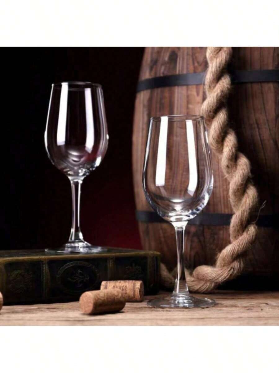 6-Pack Tall Glasses For White And Red Wine, Large Capacity, Narrow-Neck Goblets, Clear, Lead-Free Glass, Wine Glass Set, Thin Rim, Easy Decanting, Long Stem Design, Stable Base, Shatter-Resistant, Heat-Resistant, Machine Washable, Perfect For Restaurants, Bars, Parties, Weddings, Wine Tastings, Champagne Alternatives, Multi-Purpose Cold Drink Cups, Gift Box, Ideal For Gift Giving - Transparent - View 1