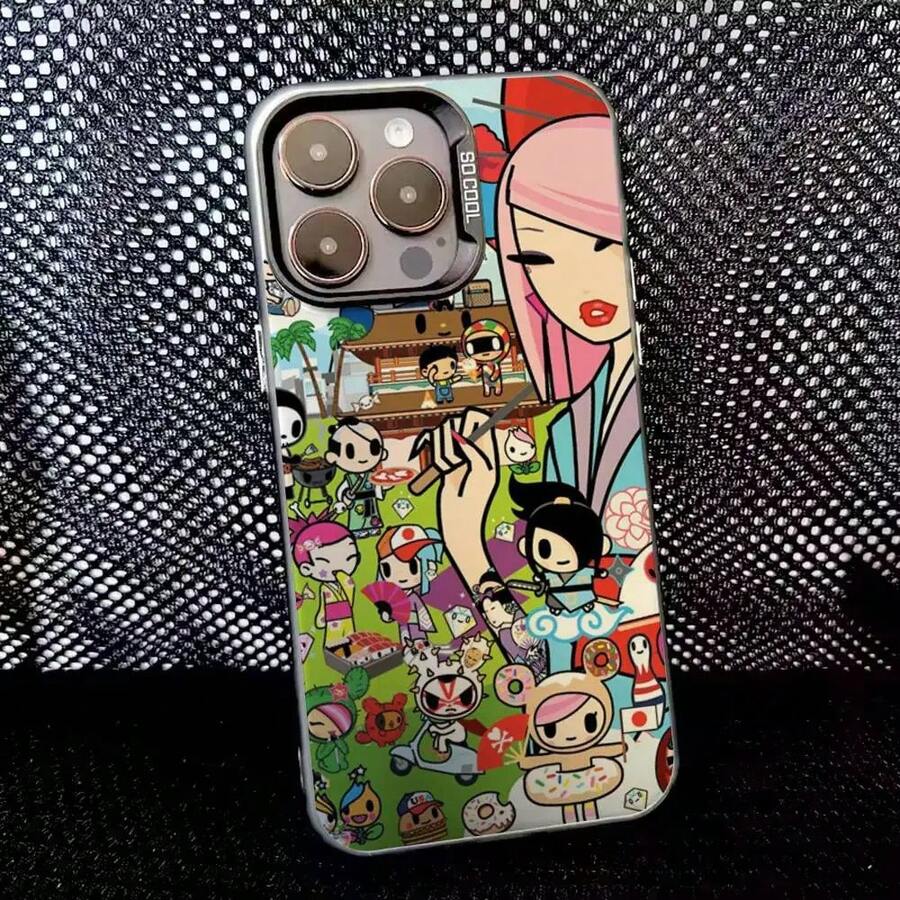 Japan T-Tokidokis Phone Case For IPhone 16,15,14,13,12,11,8,7,Pro,Max,Plus,Mini,XS,SE Anti Fall Black Matte Hard.Christmas Accessories. - z5 - Xem 1
