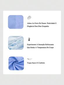 Men's Dress Shirt - Triple Protection: Waterproof, Greaseproof, And Stain Resistant - Made From Premium Fabric (38% Bamboo Fiber, 62% Polyamide), Soft And Breathable. Perfect For The Modern Man. Versatile For Everyday Wear. - Màu Xám nhạt - Xem 7