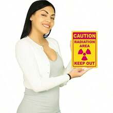 -X 10 - Caution Radiation Area Keep Out Sign -. 040u2033 Rust - Aluminum - High Visibility - Easy Installation - 7x10" Keep Out (Aluminum) - View 4