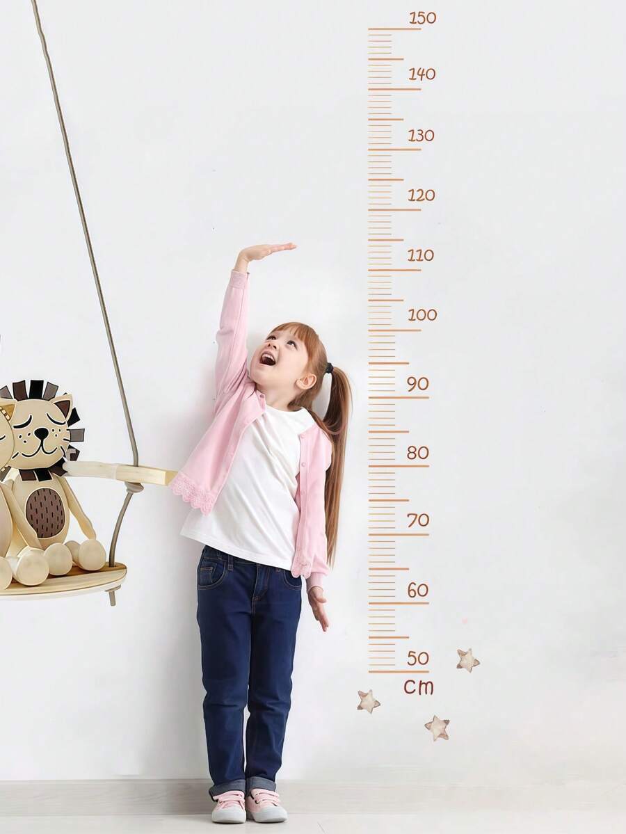 1pc Minimalist Kids Height Growth Measurement Wall Sticker, 50-150cm, Suitable For Home, Room, School Baby Shower Family Decorations Gifts