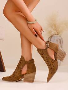 Giày sandal đế xuồng hở gót thời trang nữ gợi cảm, họa tiết hình thoi, thanh lịch và sành điệu - Lạc đà - Xem 4