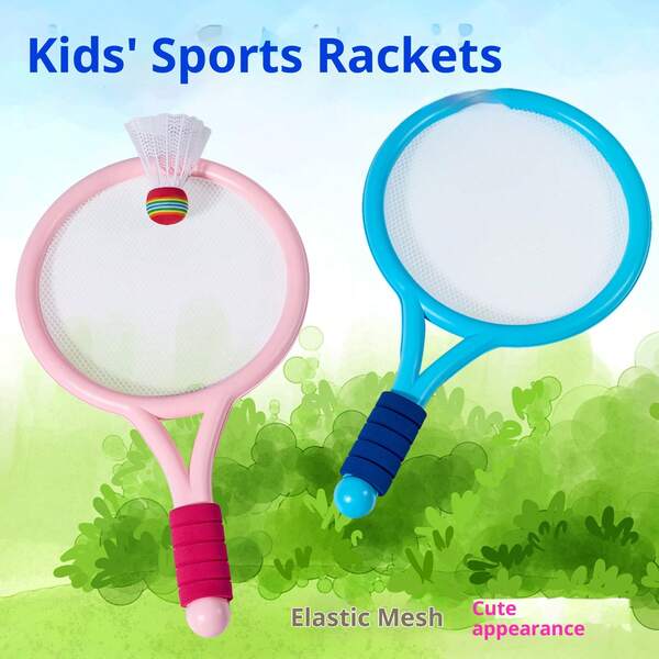 1pc 2025 New Kids/Children Badminton Racket Set, Parent-Child Interactive Dual Tennis Racket Toy, Kindergarten & Elementary School 6-12 Years Old, Birthday Gift, Christmas Gift, Perfect Gift