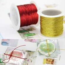 20M Złoty sznurek sznurkowy - 1mm cekinowy sznurek - Nieelastyczny metalowy sznurek do rękodzieła i wieszania ozdób i kartek świątecznych, Halloween, dekoracje na Halloween