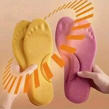 2 Pairs Of Winter Self-Heating Insoles, Thickened Non-Slip Memory Sponge Insoles, Warm Sports Insoles For Men And Women Thermal, Christmas Gifts, Winter Gloves - Multicolor - View 4