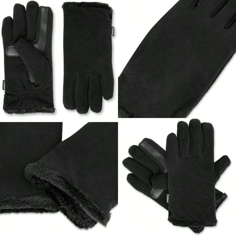 Isotoner Women's Stretch Fleece Touchscreen Texting Cold Weather Gloves With Warm, Soft Lining, SmartDRI Black, One Size(Default) - Loại 1 - Xem 1