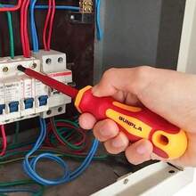 Juego de 11 Destornilladores Aislados 1000V y Buscapolos Aprobado por la VDE Juego de Desarmadores para Electricistas Planos y Phillips(default) - Tipo 1 - Ver 7