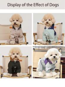 Pet Raincoat: Waterproof And Dustproof, All-Weather (Sunny/Rainy) Four-Leg Workwear, Suitable For Small And Medium Dogs - Contrast Color Design Windbreaker, TPU Waterproof Breathable Fabric, Neck Opening Can Connect Chest Harness/Leash, Easy Snap Fasteners, Elastic Cuffs And Crotch - Multicolor - View 8