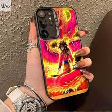 Personajes de anime y dragones compatibles con  Galaxy S25ULTRA, S24PLUS, S23FE, S21PRO, S22, S20+, A03S, A05S, A14, A31, A53, A34, A10, A04E, M04, A33, A35, A55, A72, A71, A70, A22, A16, A06, A20S, A54 Funda especial para teléfono , anti-manchas, a la moda, moderna, colorida, plateada IMD - Mezcla de colores - Ver 3