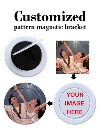 Customized Magnetic Phone Holder, Funny Magnetic Holder, Photo Customization, Creative, Magnetic Decoration Holder, DIY, Loved Ones, Family, Pets Photo Customization, Gift Customization