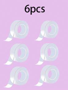 2pcs/4pcs/6pcs/1pc Super Strong Double-Sided Tape, Washable Double-Sided Tape, High Viscosity Nano Double-Sided Tape, Reusable And High Quality No Residue - Ideal For Home, Office, Car, Crafts, Wallpaper, Over 32 Scenarios, Office Supplies, Home Decor, Multi-Purpose Adhesive, Strong Adhesion, Durable Tape, High Quality Adhesive, Multi-Purpose Tape, Adhesive Strips, DIY Enthusiasts, Home Decoration