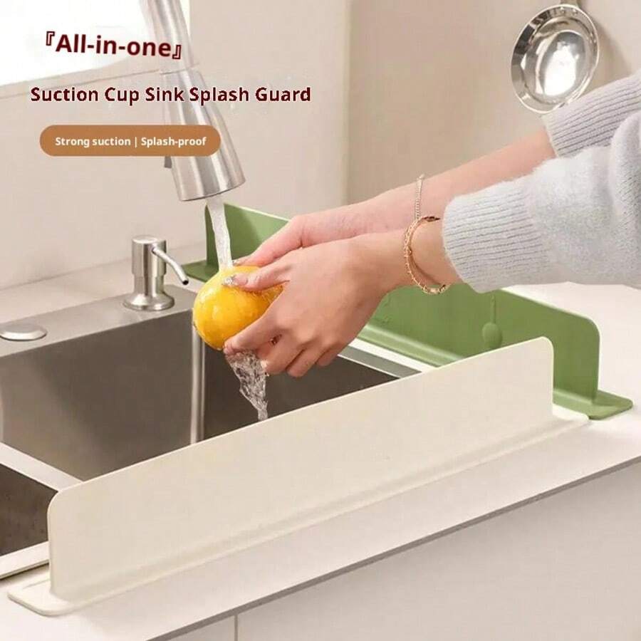 Deflector de agua para cocina, fregadero, encimera, fregadero, fregadero, lavabo, deflector a prueba de salpicaduras, partición, deflector de agua de silicona
