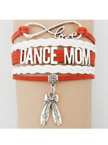 1pc Multi-Layer Hand-Woven Dance Letter Bracelet With Pendant Decor Jewelry Accessories