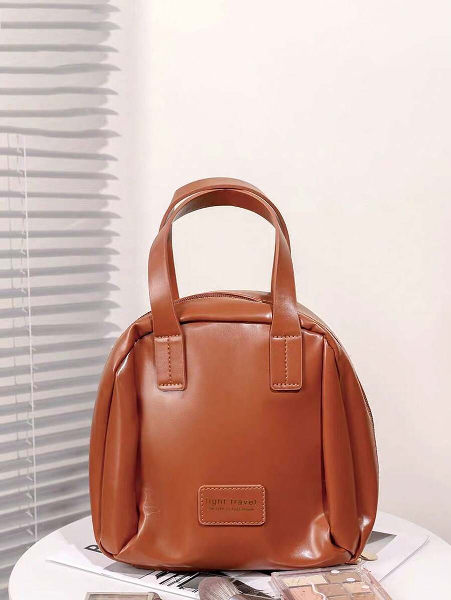 Bolsa de cosméticos de gran capacidad PU para mujeres, portátil para viajes, cuidado de la piel y artículos de tocador. Almacenamiento de viaje y maquillaje para novias y madres.