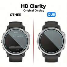 4 piezas de protector de pantalla de vidrio templado para Garmin Fenix 7/7S/7X, alta definición, dureza 9H, anti-arañazos, anti-aceite, anti-huellas