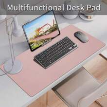 Super Large Mouse Pad, Writing Pad Office Desk Pad, Desk Mat, Waterproof PU Leather + Non-Slip Velvet Surface 35. 4" X 16. 9" (Pink), Multiple Size Options, Gaming Desk Pad, Desk Protector, Various Colors, Office, Student, Princess Style Pink, Pink, Sky Blue, Study Desk, Long Desk Pad, Home Decor Pad, Scratch Resistant Anti-Glare Leather Coffee Table Mat, Laptop Protective Pad, Waterproof Reusable And Easy-To-Clean, Office Supplies, Study Home Goods,School Supplies,Back To School Gaming Mouse Pad Desk Accessories Office Desk Accessories Mousepad Mouse Pad For Desk - 多色的 - 查看 3
