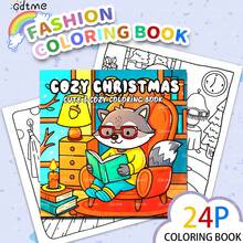 GDTME 1 本全新 24 页豪华成人涂色书，主题为放松与平静，2025 年全新设计（原创）房间装饰 - 24 页厚纸，单面印刷，英文，是父亲节、六月节、复活节、感恩节、新年和情人节送给爱人、朋友、同事和家人的理想礼物。 - 梵谷風格 - 查看 20