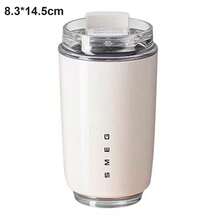 1 Portable Stainless Steel Vacuum Flask, 304 Stainless Steel High-End Portable Coffee Cup Vacuum Flask, Hot And Cold Vacuum Flask, Couple Cup - 白色 - 查看 7