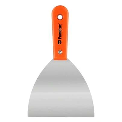 Espátula Rígida Profesional 5" FUMETAX | Masilla, Albañilería y Pintura | Hoja de Acero al Carbono para Raspar y Rellenar Grietas SW-6404055