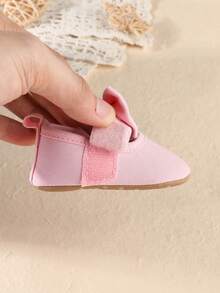Zapatos de princesa de unicolor para bebé niña de 0-3-5 meses, adecuados para primavera y otoño, para interiores y exteriores - Rosa - Ver 5