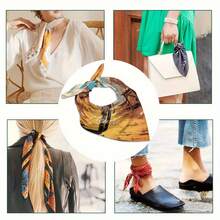 1pc Customizable Pattern Women's Silk-Like Satin Square Scarf, Breathable & Lightweight Neck Scarf, Suitable As Handbag Accessory, Ladies Handkerchief