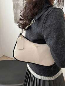 Women's Letter Adjustable Shoulder Strap Shoulder Bag, Zipper PU Leather Crossbody Bag, Armpit Bag, Small Wallet, Women's Handbag, Women's Wallet, Suitable For Outdoor Travel, Essential Backpack For Travel, Waterproof, Lightweight And Durable Casual Bag, Office University Bag, Brown, Elegant Women's Wallet, Women's Handbag, Women's Elegant Bag, Beautiful Women's Bag, Shoulder Bag, Crossbody Bag, Handbag, Travel Bag, Women's Wallet And Bag, Women's Wallet And Bag, Halloween, Women's Crossbody Bag, Jewelry Storage Box, Travel Essentials, Halloween Wallet, Women's Bag, Gifts For Women, Suitable For Valentine's Day, Parties, Wedding Dresses, Dates, As Shoulder Bag/Crossbody Bag, Elegant Women's Coin Purse - 白色 - 查看 2