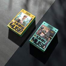 V JIMIN JHOPE RM JIN 124张（60张全息卡+64张贴纸）/ 92张（60张LOMO卡+32张贴纸）/ 55张 / 30张，ROSE APT. 124张（60张全息卡+64张贴纸）/ 92张（60张LOMO卡+32张贴纸）/ 55张 / 30张，JENNIE LISA BP 55张，V JIMIN JHOPE RM JIN 55张小卡收藏套装 - 粉丝剪贴簿套装，K-Pop BLINK 生日礼物 | 带展示盒的交换卡，书签套装 - 彩色 - 查看 52