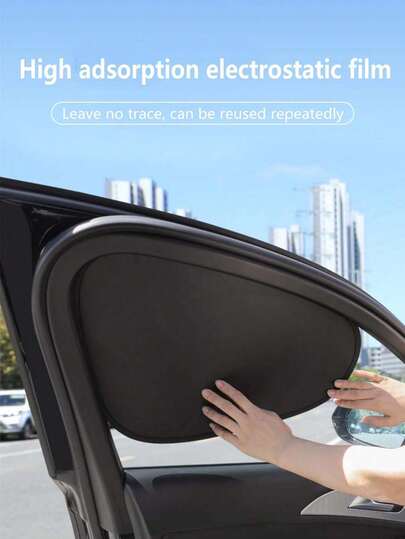 Auto Sonnenblende Vorhang, nicht transparenter Isolationsvorhang, der an der Autoscheibe befestigt ist, um die Sonne abzublocken