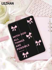 1pc Faith Over Fear Slogan Printed Flat Tablet Protective, Compatible With 10. 2, Pro 11 2021/2020/10th G, 11 11th G 2025, Tab A8 10. 5 2022, Matepad 10. 4/Tab, With Pcil Slot, Anti-Drop, Tablet Stand Cover. Accessories. - 多色 4 - 查看 13