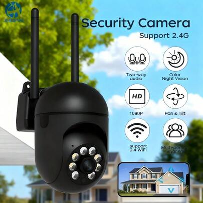 1 套智能旋转安全摄像头，优质 ABS 材料，简约黑球设计，具有自动跟随技术，支持 5 倍数码变焦，启用运动/声音检测，提供星光夜视，提供双向通信，提供自定义语音警报，包括快速播放，支持 ONVIF 和 Alexa，非常适合圣诞节智能家居礼物