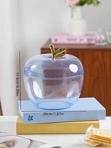 1 szt. Dekoracyjny słoik/pojemnik do przechowywania w kształcie jabłka, taca do serwowania przekąsek/ciasteczek/owoców, odpowiedni na święta, imprezy, wystrój domu - Wielokolorowe - Zobacz 6