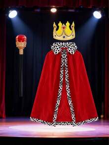 Christmas Birthday Party Stage Performance Decoration Props, Christmas King, Prince And Princess Cloaks And Capes, Festival Makeup Shows, Crown Headbands, Crutches, Party Props - Multicolor - View 3