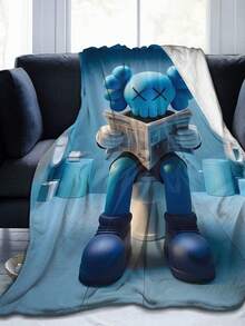 Kawss Kawaii Kaw  Blanket Super Soft Flannel Blanket Lightweight Warm And Comfortable Blanket Adult Gifts For All Seasons No Linting, Machine Washable - màu đen - Xem 1