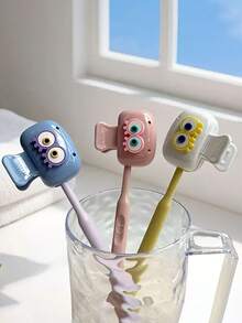 5-In-1 Cute Eyed Toothbrush Holder - Dopamine Color Toothbrush Travel Set - Dust-Proof Toothbrush Protector, Suitable For Home/Travel