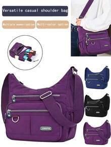 新款男士便携随身包大容量男士斜挎包男士单肩包多层包 - 彩色 - 查看 1