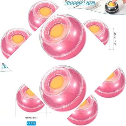 PATIKIL Fingertip Moistener, 2 Pcs 3 Inch Plastic, Non-Slip For Bank Paper Counting, Pink