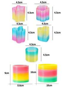 1 件儿童彩虹圈 7 色弹簧圈玩具，益智减压弹力圈玩具，适合专业表演，平衡弹簧圈婴儿早教男孩和女孩玩具，女孩玩具，儿童玩具，男孩玩具，儿童玩具，女孩玩具，男孩玩具，女孩玩具，儿童玩具，男孩玩具 - 漸層隨機顏色出貨(圖片僅供參考) - 查看 12