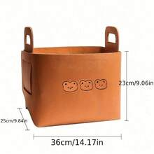 2pcs Car Trunk Organizer Storage Box, Felt Material With Handle, Foldable Multi-Functional Car Storage Box, Suitable For Cars, Vehicles, SUVs, Trucks - A - View 2
