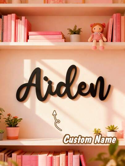 1 pieza Letrero de puerta personalizado impreso en 3D, placa con nombre personalizado para habitación, regalo perfecto de inauguración de casa, placa de puerta con nombre personalizado de TPU, decoración de dormitorio y hogar, adecuado para habitaciones, puertas, paredes