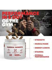 Bestseller!Fadogia Agrestis 1000mg Per Serving Supplement - Potent Extract To Increase Energy, Athletic Performance & Muscle Mass - Supplements, Made In The USA (60 Capsules).Supplement Vitamin,Free Shipping. - 法多賈.阿格雷斯特斯 - 查看 10