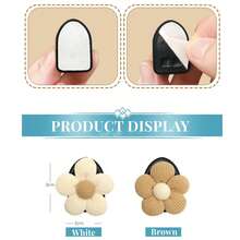 2pcs/Set Floral Car Hooks, Multi-Functional Small Adhesive Hooks For Front Passenger Seat Storage, Car Interior Decor, Women - White Flowers - View 5
