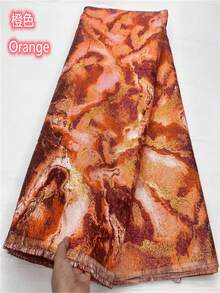 5 yardas de tela de encaje de brocado de organza de alta calidad con patrón de mármol francés de alta gama para fiestas y bodas, en colores verde/morado, estilo africano jacquard de Nigeria