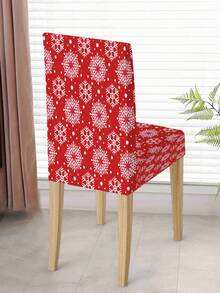 Christmas Stretch Chair Cover, Christmas Snowflake Reindeer Gingerbread Bell Chair Back Protector Cover, Washable Winter Dining Room Chair Slipcover For Home, Restaurant, Living Room, Kitchen Decor (1pc/4pcs/6pcs/20pcs)