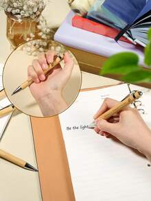 Engraved Wooden Ballpoint, Custom Gift, Christmas Friends,Customized Bamboo Pens With Inspiring Quotes, Quick-Drying And Extendable Ballpoint Pens For Writing, Suitable For Students, Teachers And Offices