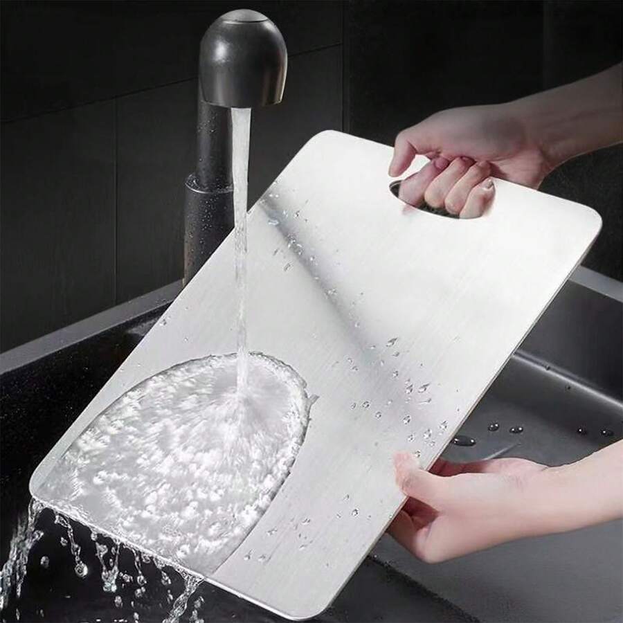 Stainless Steel Cutting Board, Vegetable Cutting Board, Household Fruit Cutting Board, Antibacterial And Mildew Resistant - Bạc - Xem 1